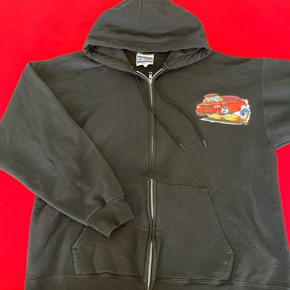 VINTAGE HANES ULTIMATE COTTON RAT FINK STYLE CHARGER ZIP UP - Picture 2 of 3